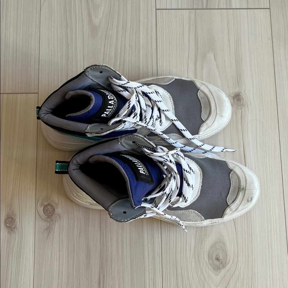 Palladium PALLAKIX 90 TX Blue and Gray High-Top Sneakers UNISEX - Picture 10 of 10